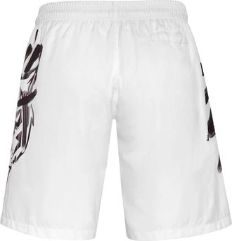 Plein Sport Beachwear Shorts Tiger - Heren - Badpakken - Wit - XL - Polyester - Fitness