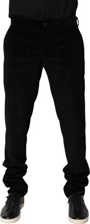 Dolce & Gabbana Black Cotton Men Dress Formal Trouser Mens Pants