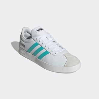 adidas Sneaker ADIDAS PERFORMANCE MERCEDES - AMG PETRONAS FORMULA ONE TEAM VL COURT, Damen, Gr. 42,5, weiss (cloud wei&szlig;, semi mint rush, core schwarz), Leder