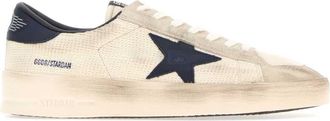 Golden Goose White Ivory suede and fabric Stardan sneakers