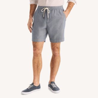 Nautica Mens 7 Herringbone Pull-On Short