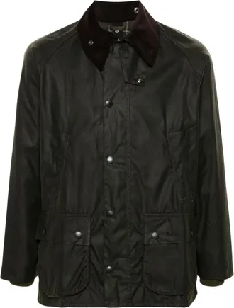 Barbour Green Beaufort snap-fastening jacket