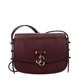 Jimmy Choo London Damens Umh&auml;ngetaschen Leder Rot/Burgund