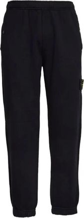 Stone Island Cotton Jersey Trainingsbroeken - Heren - Sweatpants - Blauw - S - Katoen - Broeken
