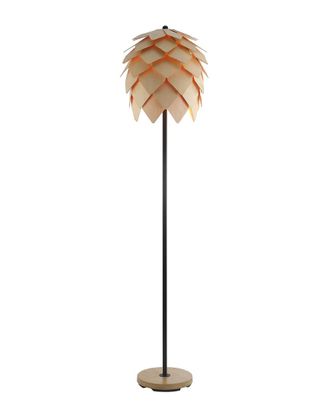 Jonathan Y Designs Jonathan Y Simon 63In Pinecone Wood Metal Led Floor Lamp