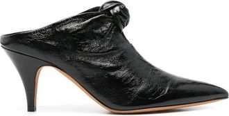 Khaite Rowan Mule 75 - Dames - Muiltjes - Zwart - 38 EU - Leer - Schoenen
