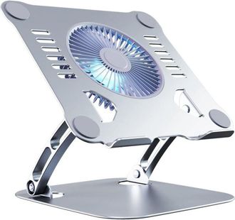 OEM Soporte De Aluminio Para Port&aacute;til O Tableta Con Ventilador De Refrigeraci&oacute;n (color: Plata)