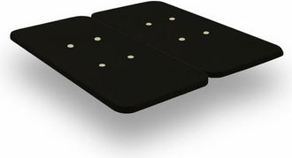 HOGAR 24 Hogar24 - Base Tapizada Con Tejido 3D Color Negro y Válvulas De Transpiración Patas no incluidas, 180x190 cm