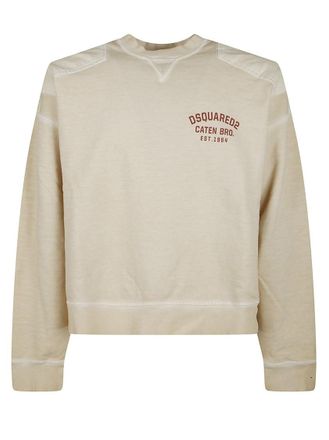 Dsquared2 Oversized Cotton Sweatshirt With Pointed Yoke