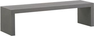 Beliani Beliani - Banco de jardín de cemento reforzado gris 40 x 150 x 40 cm 2 plazas Taranto