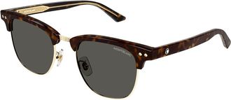Montblanc MB0382S Asian Fit 003 Mens Sunglasses Gold Size 52