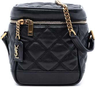 Saint Laurent Pre-owned Saint Laurent Grain de Poudre Quilted 80s Vanity Bag Ladies LAFYNDDXIFE6HV33