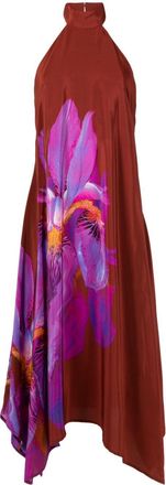 Lenny Niemeyer Abito con stampa orchidee - Marrone