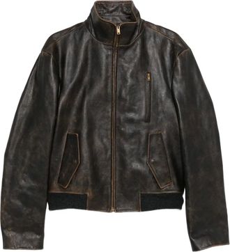 The Row Giacca Akia in pelle - Marrone