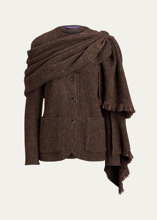 Ralph Lauren Collection Alira Wool-Blend Donegal Tweed Jacket