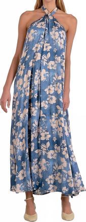 Elan Blossom Maxi Dress In Blue