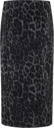 Federica Tosi Gonna a matita leopardata - Grigio
