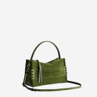 J.W.Anderson Womens Shoulder Bag Suede Loafer Khaki