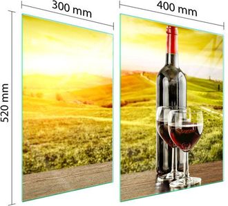 OEM Placa Protectora De Vidrio Para Estufa 70x52 Vino