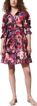 Figue Cami Dress In Floral Melange Cranberry Pink