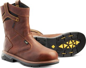 Terre Alte Womens Terra Patton 4TCCBN Brown Leather Waterproof Aluminum Toe Work Boots HTAT210