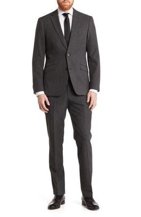 The Savile Row Company Gray Check Notch Lapel Two-Piece Suit Set in Grey at Nordstrom Rack, Size 38Regular