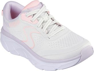 Skechers DLux Walker 2.0 Active Pace Textile Dames Off White/Pink Trainers