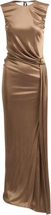 Elisabetta Franchi Red Carpet Dress - Dames - Avondkleed - Bruin - XS - Kleedjes
