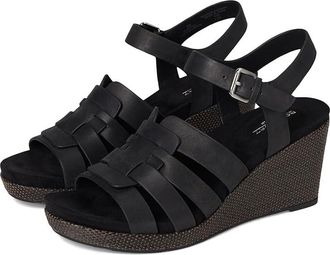 Rockport Bessa Womens Wedge Shoes Black Leather : 6.5 M (B)