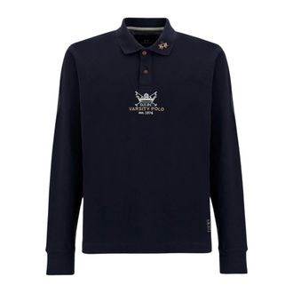 La Martina Polo Oxford Piqu&eacute; - Heren - Tops - Blauw - Maat: L Piqu&eacute;