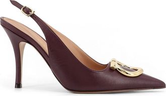 Ferragamo Sara 95 Leather Slingback Pumps-Donna