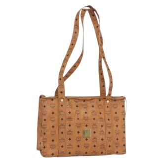 MCM Pre-owned Tote Bags, female, Brown, Size: ONE SIZE Pre-owned Canvas Shoulder Bag