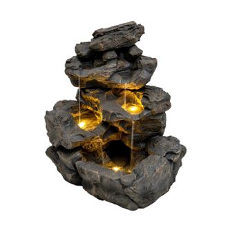 MonsterShop Electric Water Feature - Rustic Rapids in Grey