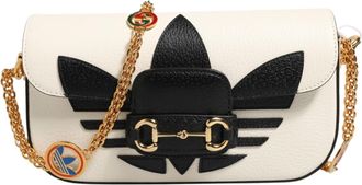 Gucci Gucci x Adidas Horsebit 1955 Shoulder Bag Womens Black/White (Pre-Owned)