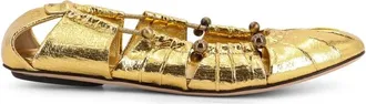 Chlo&eacute; Schoenen, Dames, Geel, 37 EU, Leer, Luna Ballerina Flats