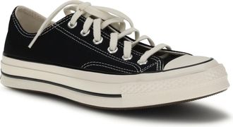 Converse Unisex Chuck 70 Ox Vintage Canvas Sneakers Black-Black-Egret Upper: Fabric; Sole: Rubber Black/black/egret