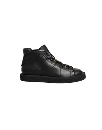 Dolce & Gabbana Black Leather Lace Up Men Ankle Boots Mens Shoes