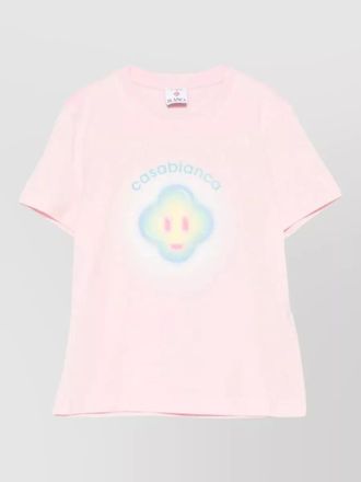 Casablanca smiley graphic crew neck cotton t-shirt