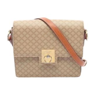 Celine Pre-owned Cross Body Bags, female, Beige, Size: ONE SIZE Pre-owned Vintage Shoulder Bag