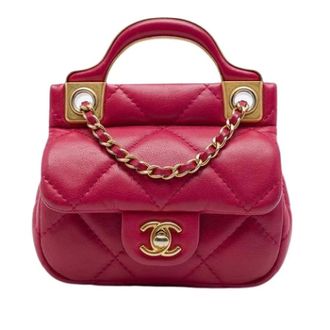 Chanel Pre-owned Mini Satchel - Dames - Pre-owned - Roze - Maat: ONE Size Leer