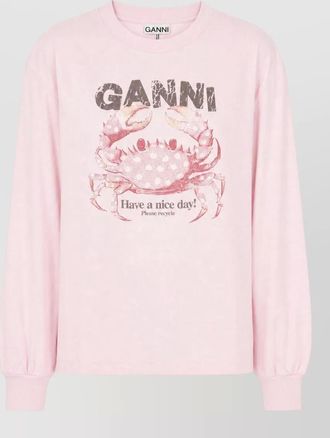 Ganni cotton sweatshirt