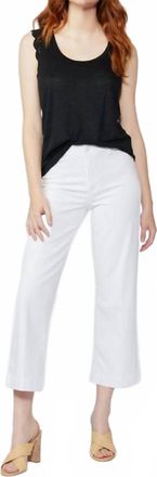 Paige Clean Front Nellie Culotte Jeans In Crisp White