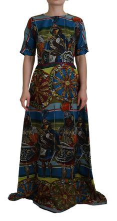 Dolce & Gabbana Geprinte Zijden Maxi Jurk