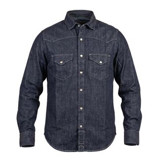 CHESAPEAKE'S Western Denim Shirt Flagstaff Rinsed - Heren - Spijkeroverhemden - Blauw - M - Denim - Overhemden