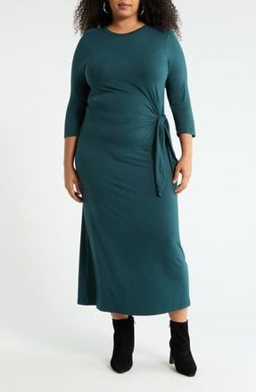 Renee C Side Knot Dress in Hunter Green at Nordstrom Rack, Size 1 X