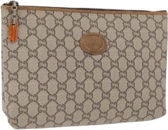 Gucci Pre-owned Clutches, female, Beige, Size: ONE SIZE Pre-owned Plastic Clutch
