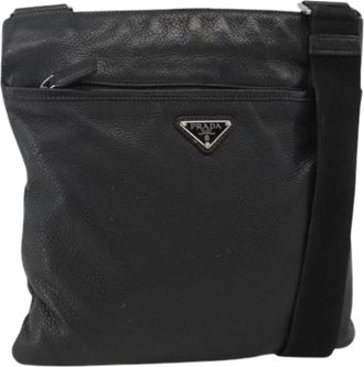 Prada Pre-owned Cross Body Bags, female, Black, Size: ONE SIZE Pre-owned Vintage Shoulder Bag