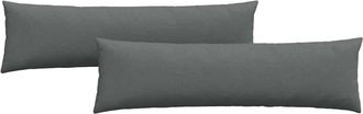 vidaXL Cojines De Sof&aacute; 2 Pcs Gris Oscuro 145 X 40 Cm Tela Vidaxl