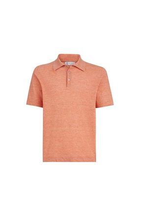 Brunello Cucinelli Polo-style sweater in Apricot at Nordstrom, Size 44 It