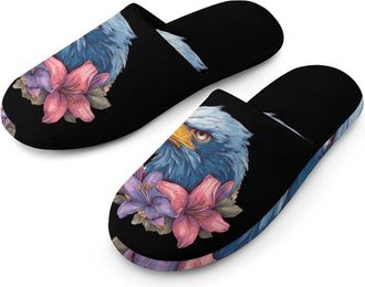 Generic Angry Eagle1 Lily Flower Mens House Slippers Slip Indoor Slipper On Shoes Warm Outdoor